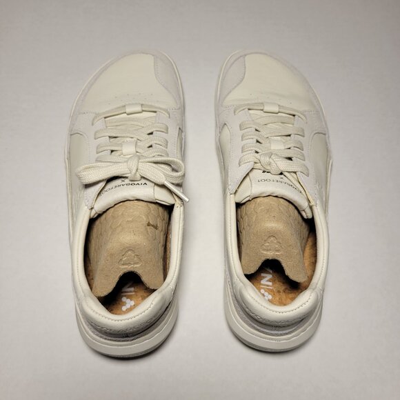 Vivobarefoot Womens Gobi II Premium Leather Sneaker in Limestone - Picture 3 of 13
